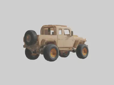 Ecofriendly Offroad Truck model Low-poly 3D model