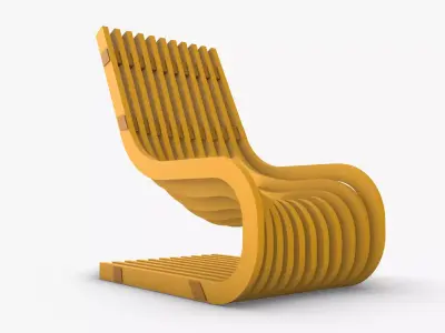 Sliced Modern Chair 3D model