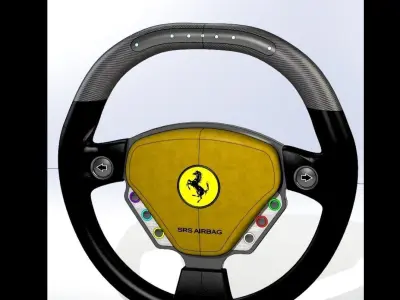 Ferrari  steering wheel  3D model