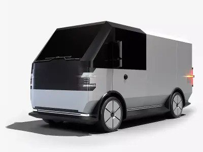 Futuristic Van Transporter Low-poly 3D model