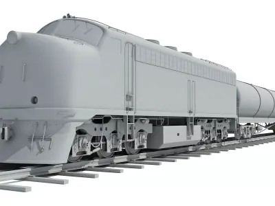 Locomotive Tanker Train 3D Models 3D model