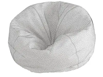 Fur bag chair 3D model