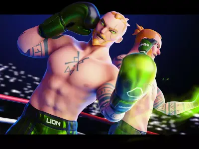 Low Poly Boxer - MMA Fighter - Brad Low-poly 3D model