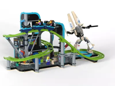 Roller-Coaster Park Set 3D model