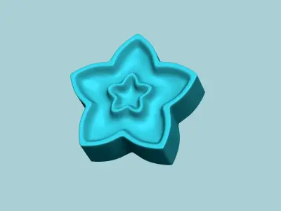 10 Manju Stamps - Japanese Sweet Mold Traditional Decoration 3D Model Collection