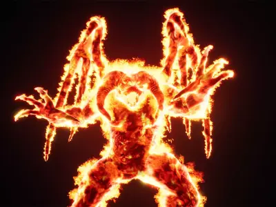 Hell demon inferno low-poly game engine ready 3D model Low-poly 3D model