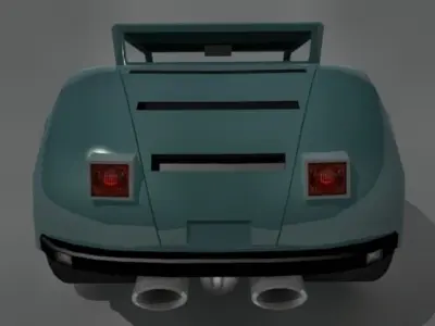 Titan pickup truck Low-poly 3D model