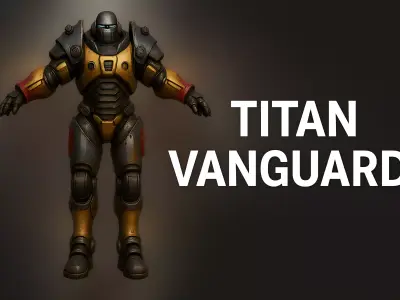 Titan Vanguard 3D FBX Armored Character 3D model