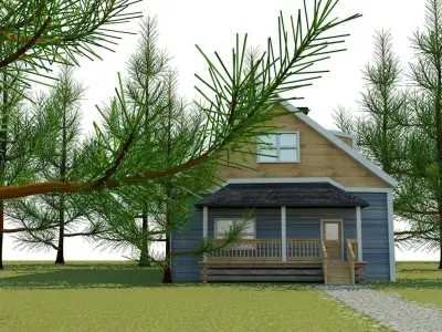 prohouse house plans for cottage Low-poly 3D model