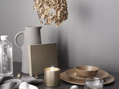 Minimalist tableware 3D model