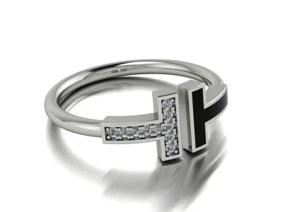 Tiffany Jewelry Ring Gold 3D print model