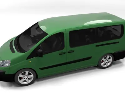 FIAT SCUDO L 2008 LOWPOLY Low-poly 3D model