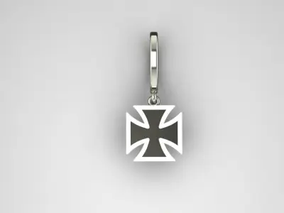  Earring  with enamel 3D print model
