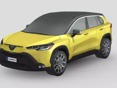 Toyota Corolla Cross Hybrid 2023 Low-poly 3D model by slowpoly