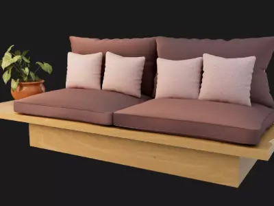 Sofa Minimalist 1 3D model
