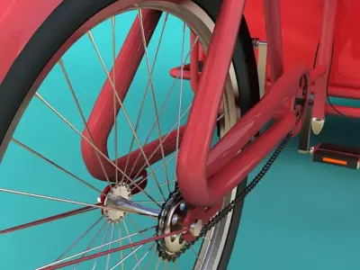 Walls Ice Cream Cart Low-poly 3D model