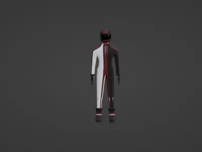 Racer Low-poly 3D model