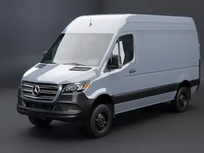 Mercedes Sprinter 4x4 US spec Low-poly 3D model