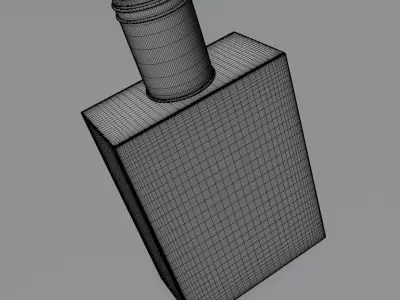 Perfume bottle orange 3D model Advertising 3D model