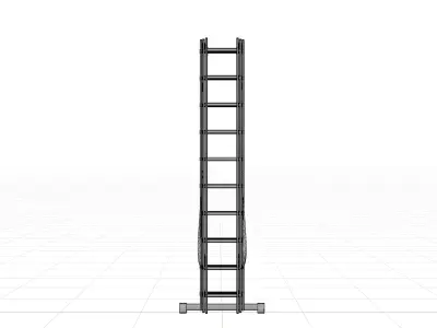 Aluminum Extension Ladder Free low-poly 3D model