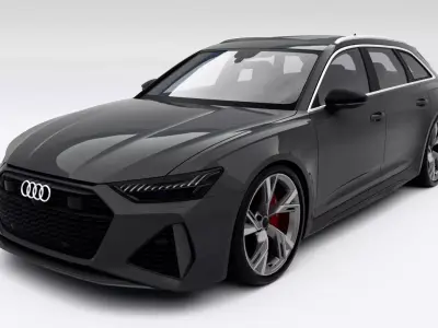 Audi RS6 Avant 2020 Low-poly 3D model