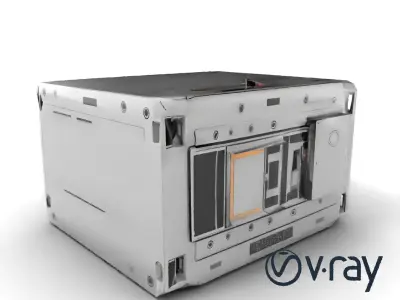 Astro Engineering Bulkhead Module Pack with Graphite Panels Low-poly 3D model