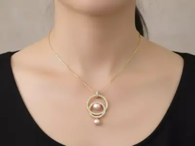 Orbital Galaxy Pendant jewelry 3D model - for Her 3D print model