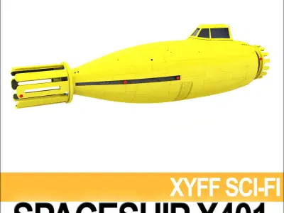 Spaceship X401 3D model