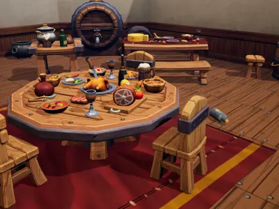 Stylized Cook Pack - Unreal Engine Asset Pack  Low-poly 3D model