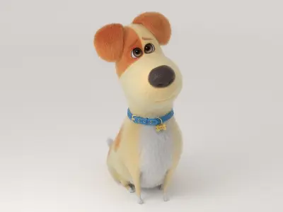 Cartoon Dog Rigged 3D model