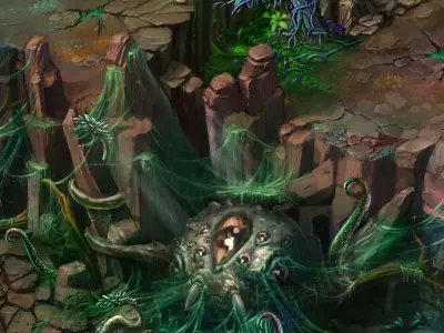 Stone Fallen Land - Octopus Cliff 03 3D model