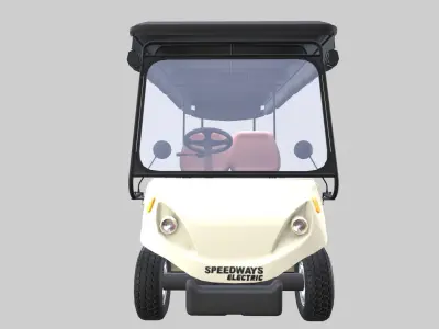 Golf Cart Ultra Large Low-poly 3D model