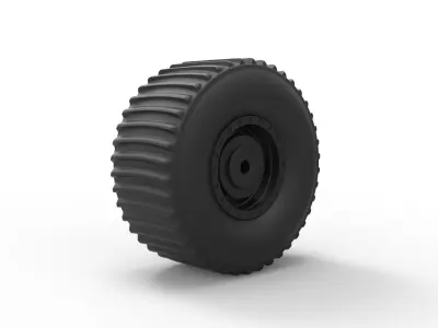 Rear wheel from Dirt dragster 3D print model
