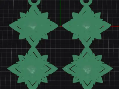 Earrings Lay-Praca-yam pattern Free 3D print model