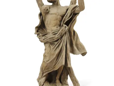 Classic sculpture Ercole Ferrata ST ANDREW THE APOSTLE  3D model