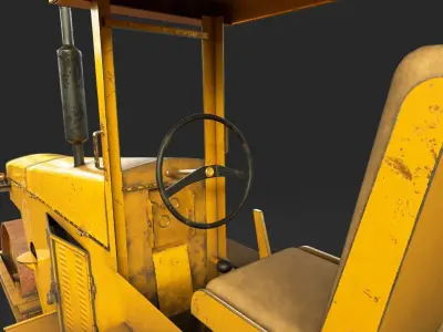 Indian Road Roller V2 Low-poly 3D model