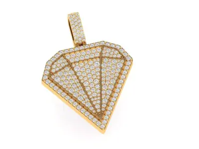 Dimond Hip Hop Pendant  3D print model