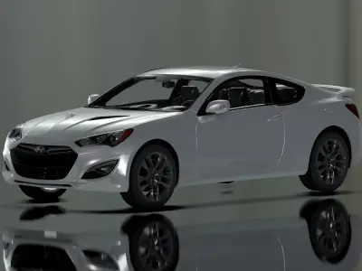 Hyundai Genesis - photorealistic car Low-poly 3D model