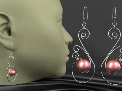 earrings 0004 3D model