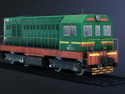 ChME2 Locomotive LOD2 Low-poly 3D model