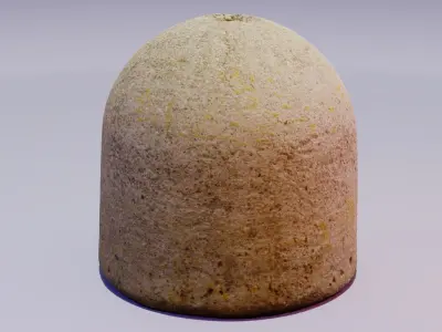 Ultra-realistic concrete road bollards high-poly 3D model