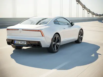 Swedish luxury electric sedan 3D model