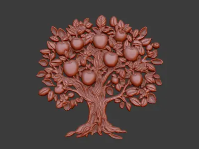 Tree of Life design leave gothic organic endless 3D print model