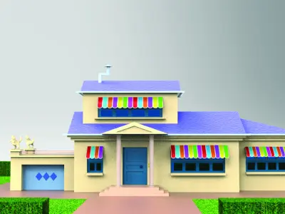 OGGY HOUSE Low-poly 3D model