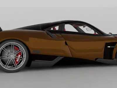 pagani huara bc brown edition Low-poly 3D model