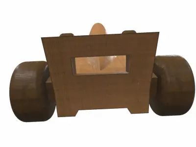 Free wooden car toy Free 3D model