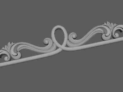 dekor gold ornate border 3D model