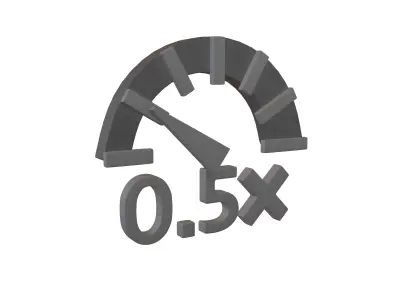 Speed 0 point 5 Symbol v1 002 Low-poly 3D model