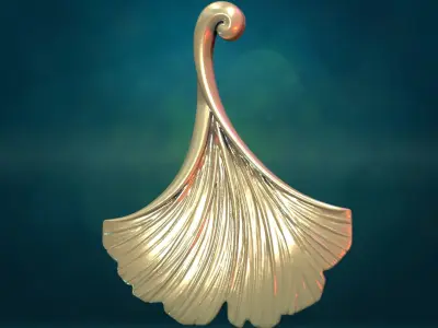 Ginkgo leaf 3D print model