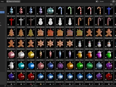 Christmas Ornaments Asset Pack 3D model